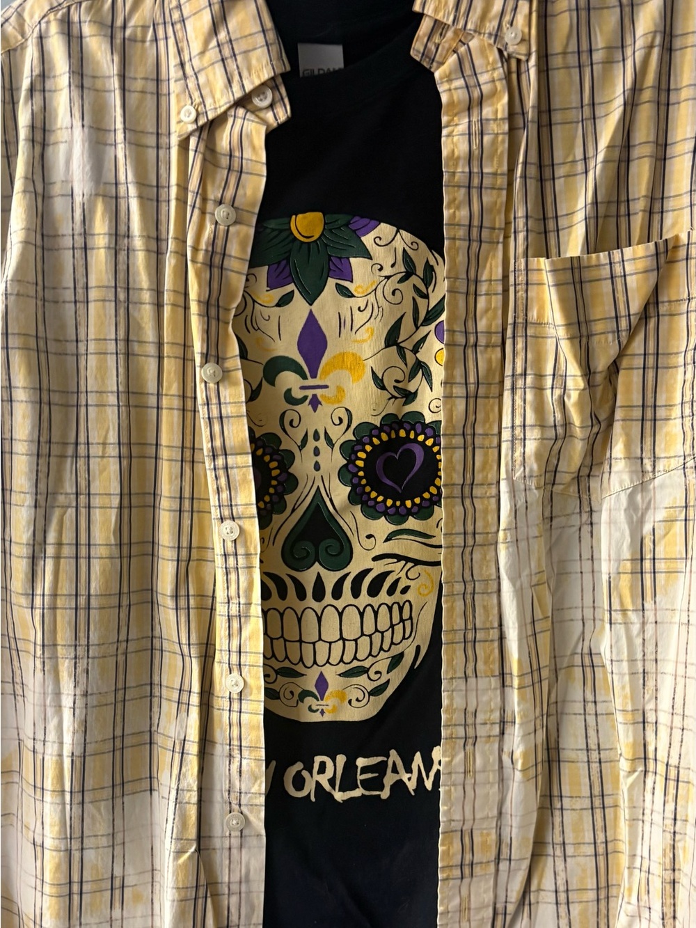Nautica Yellow Plaid Button-Down Shirt